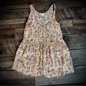 Intimately Free People pin tucks and layers in earth tones tank top XS